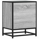 sengebord 40x31x50 cm konstrueret træ og metal grå sonoma-eg