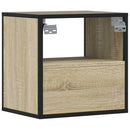 væghængt sengebord 40x31x39,5 cm sonoma-eg