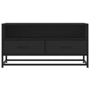 tv-bord 80x34,5x40 cm konstrueret træ og metal sort
