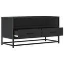 tv-bord 80x34,5x40 cm konstrueret træ og metal sort