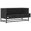 tv-bord 80x34,5x40 cm konstrueret træ og metal sort