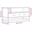 tv-bord 80x34,5x40 cm konstrueret træ og metal sort