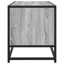 tv-bord 80x34,5x40 cm konstrueret træ og metal grå sonoma-eg