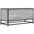 tv-bord 80x34,5x40 cm konstrueret træ og metal grå sonoma-eg
