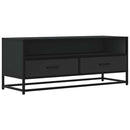 tv-bord 100x34,5x40 cm konstrueret træ og metal sort