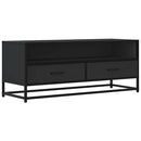 tv-bord 100x34,5x40 cm konstrueret træ og metal sort