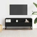 tv-bord 100x34,5x40 cm konstrueret træ og metal sort