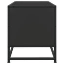 tv-bord 100x34,5x40 cm konstrueret træ og metal sort
