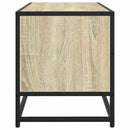 tv-bord 100x34,5x40 cm konstrueret træ og metal sonoma-eg