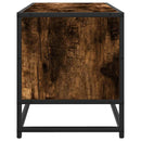 tv-bord 100x34,5x40 cm konstrueret træ metal røget egetræsfarve
