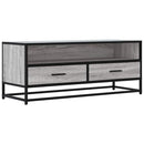 tv-bord 100x34,5x40 cm konstrueret træ og metal grå sonoma-eg