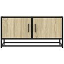 tv-bord 80x34,5x40 cm konstrueret træ og metal sonoma-eg