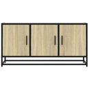 tv-bord 100x35x50 cm konstrueret træ og metal sonoma-eg