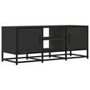 tv-bord 100x35x41 cm konstrueret træ og metal sort