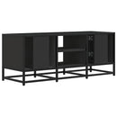 tv-bord 100x35x41 cm konstrueret træ og metal sort