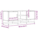 tv-bord 100x35x41 cm konstrueret træ og metal sort