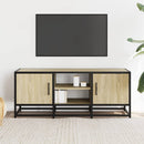 tv-bord 100x35x41 cm konstrueret træ og metal sonoma-eg