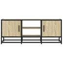 tv-bord 100x35x41 cm konstrueret træ og metal sonoma-eg
