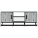 tv-bord 100x35x41 cm konstrueret træ og metal grå sonoma-eg