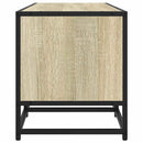 tv-bord 120x35x41 cm konstrueret træ og metal sonoma-eg