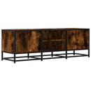 tv-bord 120x35x41 cm konstrueret træ og metal røget egetræ