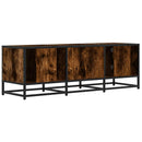 tv-bord 120x35x41 cm konstrueret træ og metal røget egetræ