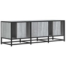 tv-bord 120x35x41 cm konstrueret og metal træ grå sonoma-eg