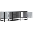 tv-bord 120x35x41 cm konstrueret og metal træ grå sonoma-eg