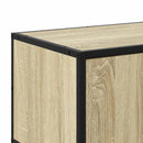 tv-bord 160x35x41 cm konstrueret træ og metal sonoma-eg