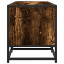 tv-bord 160x35x41 cm konstrueret træ metal røget egetræsfarve