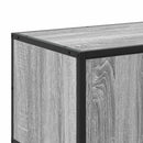 tv-bord 160x35x41 cm konstrueret træ og metal grå sonoma-eg