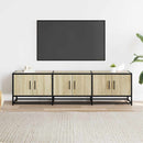 tv-bord 150x35x41 cm konstrueret træ og metal sonoma-eg