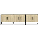 tv-bord 150x35x41 cm konstrueret træ og metal sonoma-eg