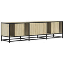 tv-bord 150x35x41 cm konstrueret træ og metal sonoma-eg