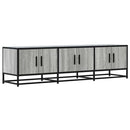 tv-bord 150x35x41 cm konstrueret træ og metal grå sonoma-eg