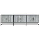 tv-bord 150x35x41 cm konstrueret træ og metal grå sonoma-eg