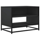 tv-bord 61x40x46 cm konstrueret træ og metal sort