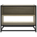 tv-bord 61x40x46 cm konstrueret træ og metal sonoma-eg