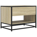 tv-bord 61x40x46 cm konstrueret træ og metal sonoma-eg