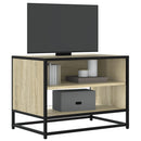 tv-bord 61x40x46 cm konstrueret træ og metal sonoma-eg