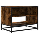 tv-bord 61x40x46 cm konstrueret træ metal røget egetræsfarve