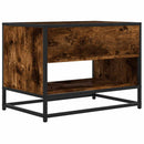 tv-bord 61x40x46 cm konstrueret træ metal røget egetræsfarve