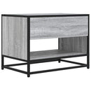 tv-bord 61x40x46 cm konstrueret træ og metal grå sonoma-eg