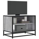tv-bord 61x40x46 cm konstrueret træ og metal grå sonoma-eg