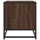 tv-bord 61x40x46 cm konstrueret træ og metal brun egetræsfarve