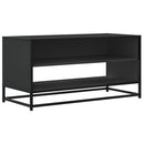 tv-bord 91x40x46 cm konstrueret træ og metal sort