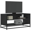 tv-bord 91x40x46 cm konstrueret træ og metal sort