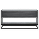 tv-bord 91x40x46 cm konstrueret træ og metal grå sonoma-eg