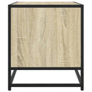 tv-bord 120,5x40x46 cm konstrueret træ og metal sonoma-eg