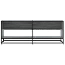 tv-bord 120,5x40x46 cm konstrueret træ og metal grå sonoma-eg